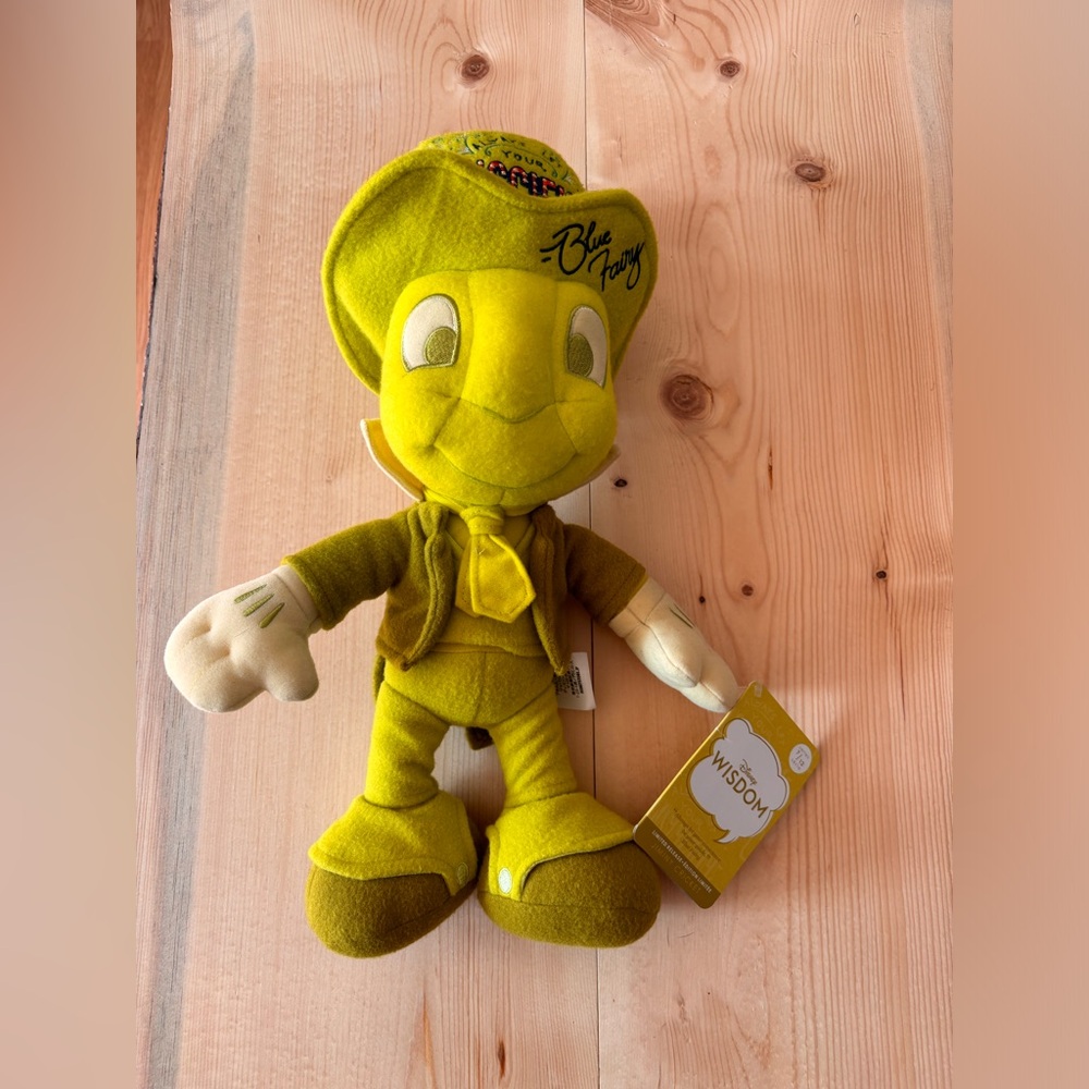 Disney Wisdom Jiminy Cricket Plush 16” NWT 7/12 Pinocchio Limited